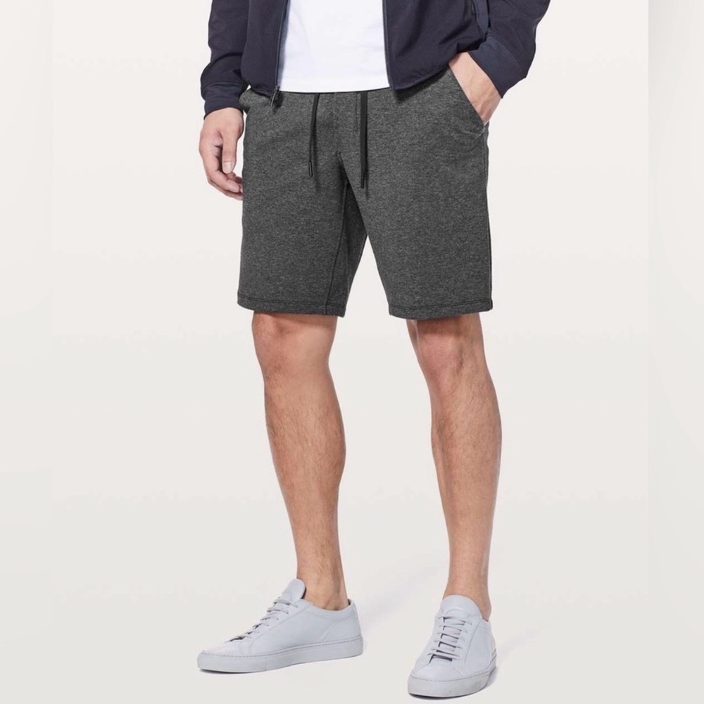 Lululemon City Sweat Short 9.5' Heathered Black Size S